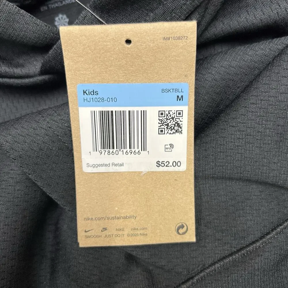 Nike Kobe Hoodie Sz Medium Big Kids Black White Therma Fit Pullover $52
